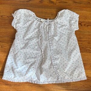 Vintage strawberry pajama top cover up